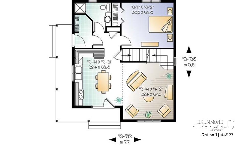 1st level - Charming Country Style home with 3 bedrooms and open floor plan layout - Gaillon 1
