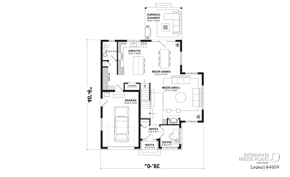 1st level - House with garage, 3 bedrooms + office, master suite upstairs, wood fireplace and single garage - Leana