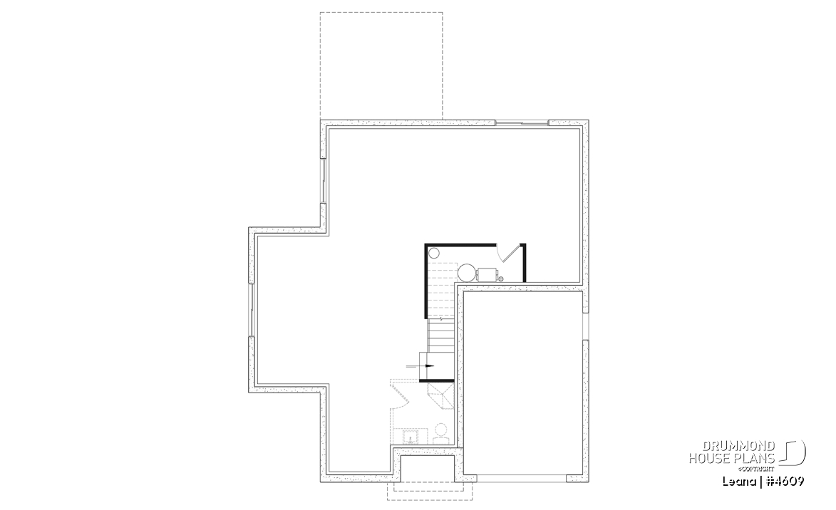 Basement - House with garage, 3 bedrooms + office, master suite upstairs, wood fireplace and single garage - Leana