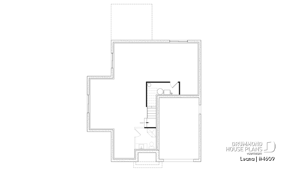 Basement - House with garage, 3 bedrooms + office, master suite upstairs, wood fireplace and single garage - Leana