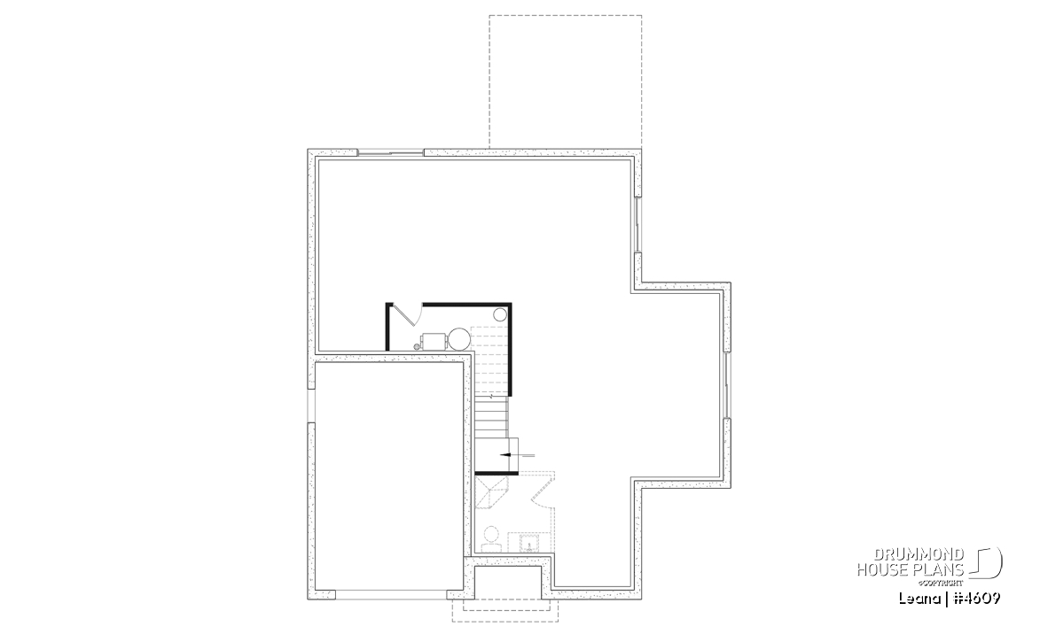 Basement - House with garage, 3 bedrooms + office, master suite upstairs, wood fireplace and single garage - Leana