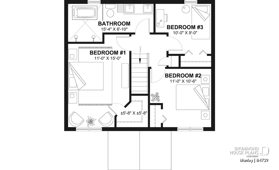 2nd level - Two-story home offering 3 beds, a beautiful upstairs family bath and an unfinished basement ready to customize - Manley