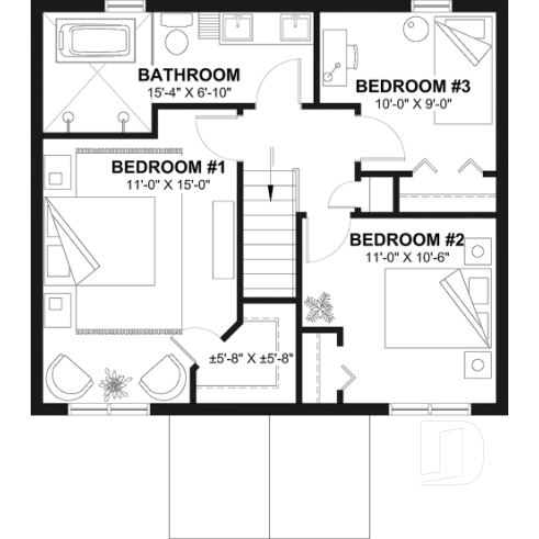 2nd level - Two-story home offering 3 beds, a beautiful upstairs family bath and an unfinished basement ready to customize - Manley