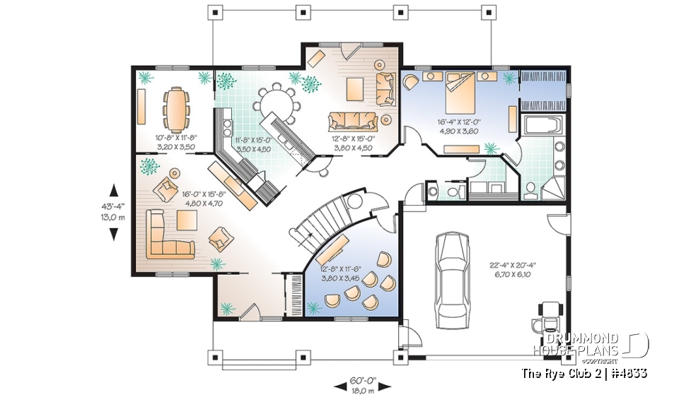 1st level - Ideal home for big families, 6 bedrooms incl. 2 master suites, 4.5 baths, 2-car garage, home cinema - The Rye Club 2