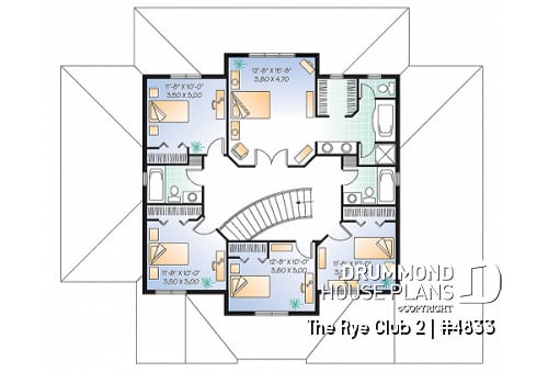 2nd level - Ideal home for big families, 6 bedrooms incl. 2 master suites, 4.5 baths, 2-car garage, home cinema - The Rye Club 2