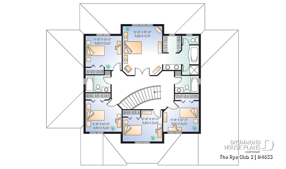 2nd level - Ideal home for big families, 6 bedrooms incl. 2 master suites, 4.5 baths, 2-car garage, home cinema - The Rye Club 2