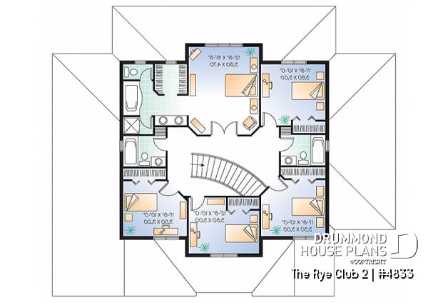 2nd level - Ideal home for big families, 6 bedrooms incl. 2 master suites, 4.5 baths, 2-car garage, home cinema - The Rye Club 2