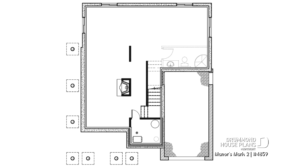Basement - European 2 storey, 4 bedroom with wrap around porch and garage - Manor's Mark 2