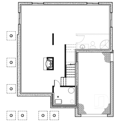 Basement - European 2 storey, 4 bedroom with wrap around porch and garage - Manor's Mark 2
