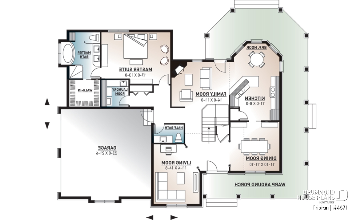 1st level - Beautiful 4-bedroom American Farmhouse model with a spacious main-floor primary suite. - Tristan