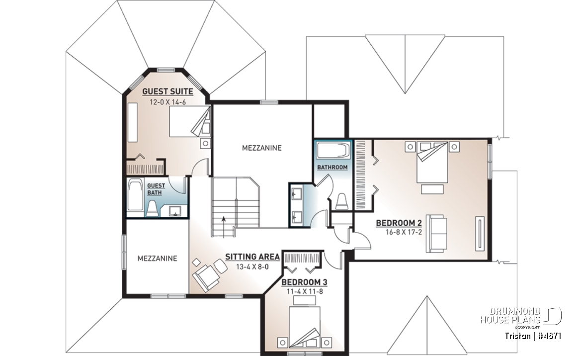 2nd level - Beautiful 4-bedroom American Farmhouse model with a spacious main-floor primary suite. - Tristan