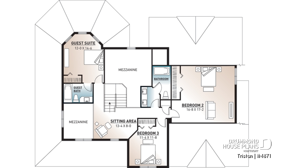 2nd level - Beautiful 4-bedroom American Farmhouse model with a spacious main-floor primary suite. - Tristan