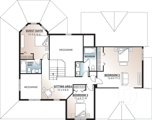 2nd level - Beautiful 4-bedroom American Farmhouse model with a spacious main-floor primary suite. - Tristan