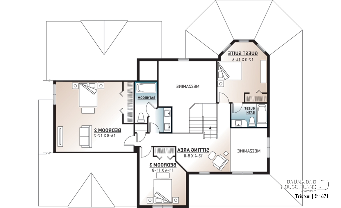 2nd level - Beautiful 4-bedroom American Farmhouse model with a spacious main-floor primary suite. - Tristan