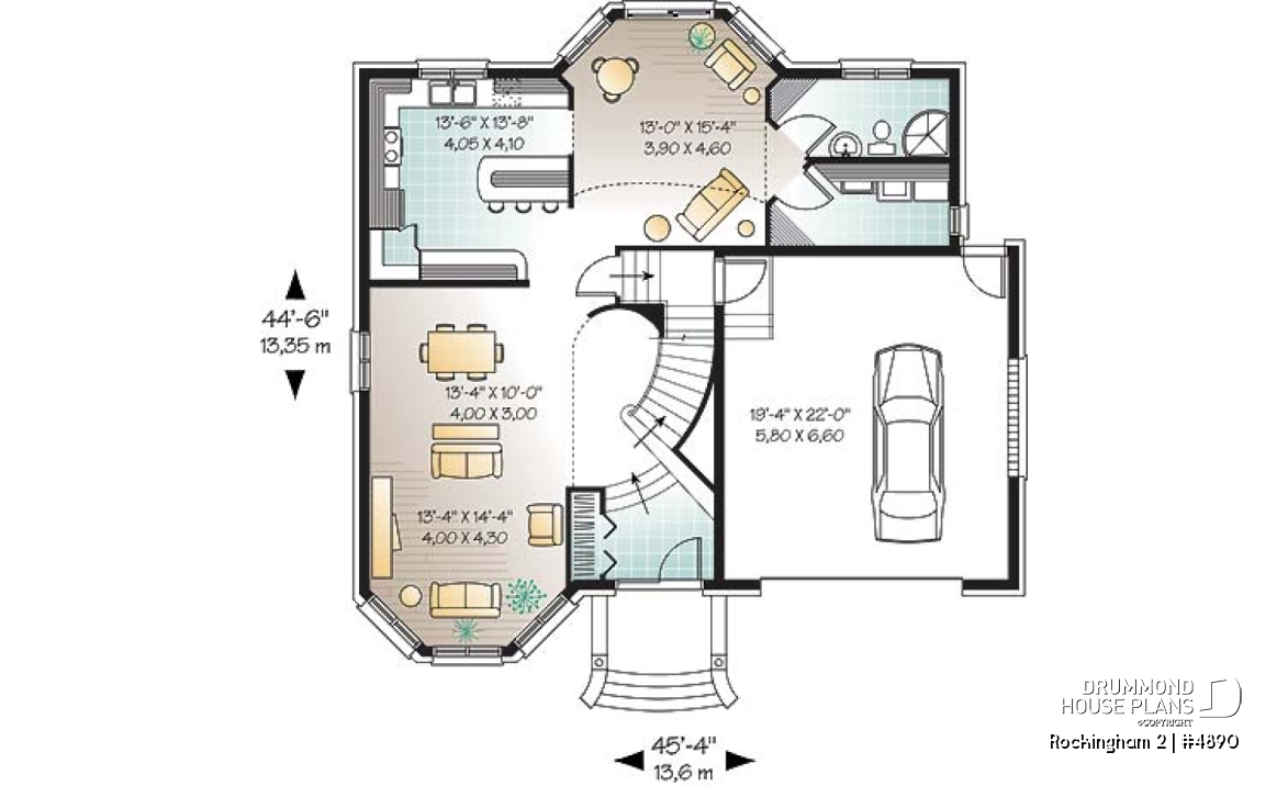 1st level - Manor style 4 bedroom with great room, breakfast nook and garage - Rockingham 2