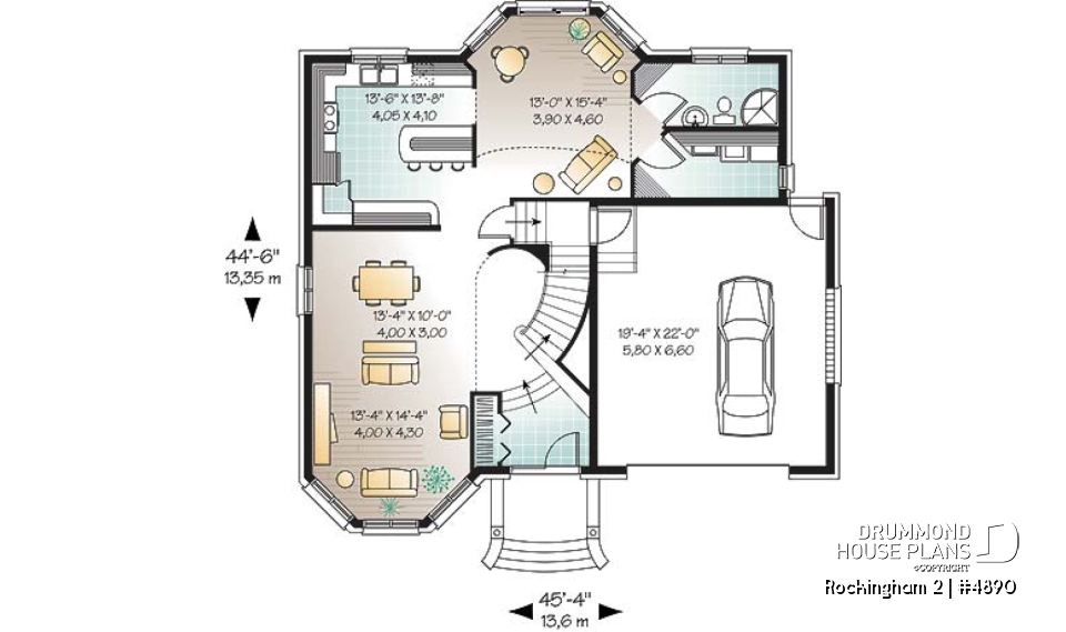 1st level - Manor style 4 bedroom with great room, breakfast nook and garage - Rockingham 2