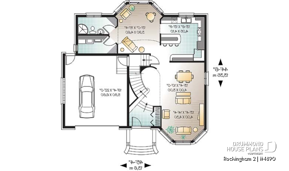 1st level - Manor style 4 bedroom with great room, breakfast nook and garage - Rockingham 2