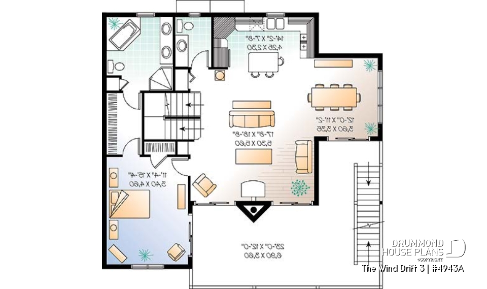 3rd level - Great Cape Hatteras home style with 5 bedrooms, 3.5 baths, cathedral, large deck, screened-in porch - The Wind Drift 3