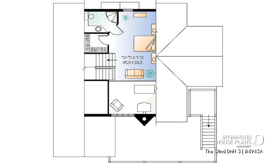 4th level - Great Cape Hatteras home style with 5 bedrooms, 3.5 baths, cathedral, large deck, screened-in porch - The Wind Drift 3