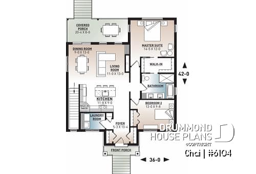 1st level - Modern first home buyer perfect plan, 2 bedrooms, large family bathroom, fireplace, kitchen island  - Chai