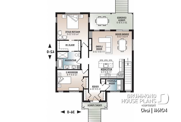 1st level - Modern first home buyer perfect plan, 2 bedrooms, large family bathroom, fireplace, kitchen island  - Chai