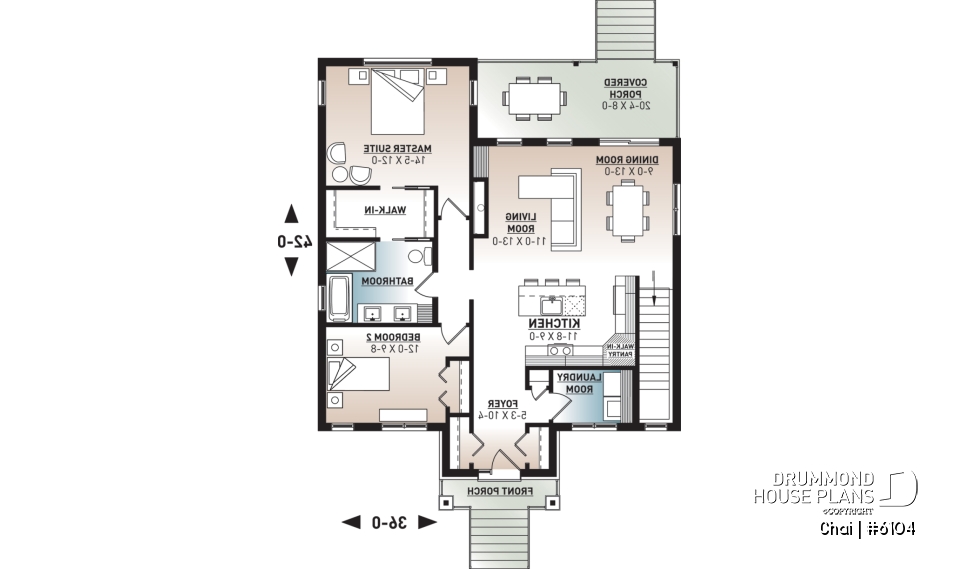 1st level - Modern first home buyer perfect plan, 2 bedrooms, large family bathroom, fireplace, kitchen island  - Chai