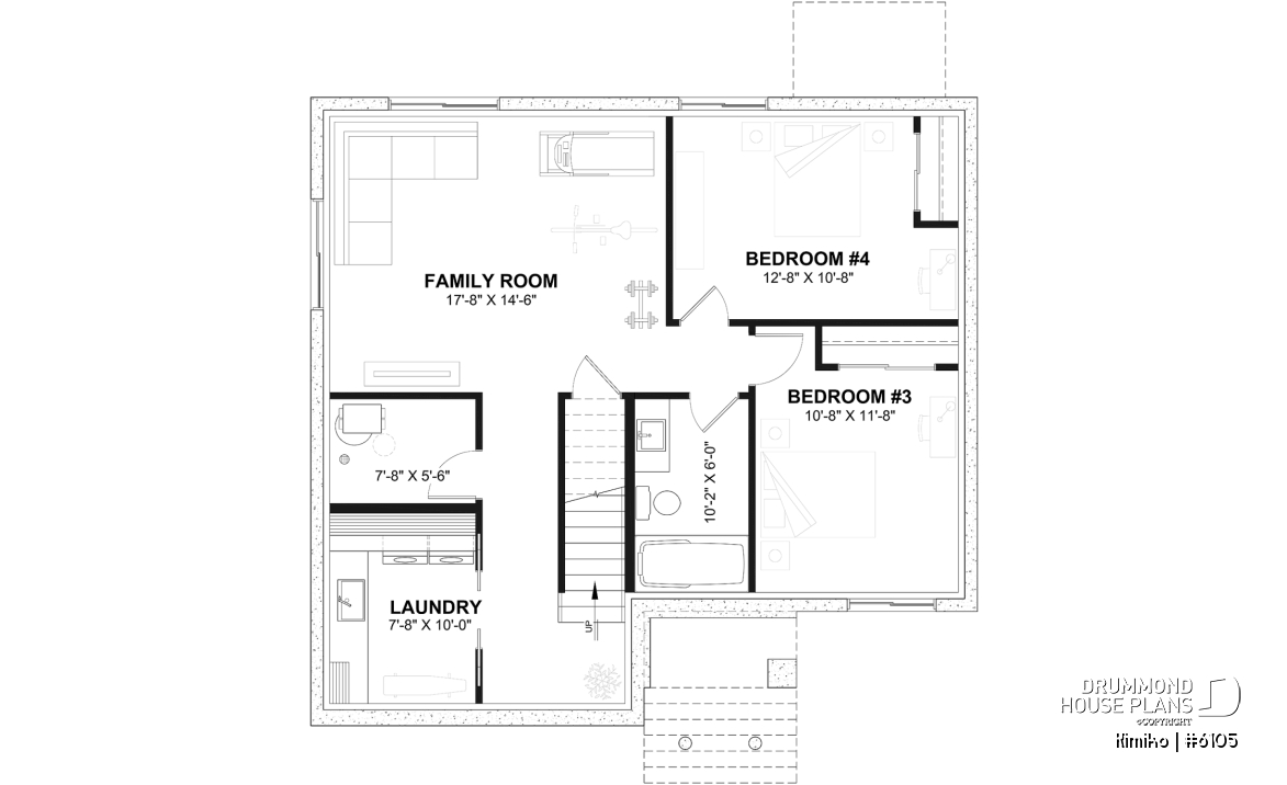 Finished basement - Economical 2 to 4 bedroom country farmhouse bungalow, open space, finished daylight basement (optional $) - Kimiko