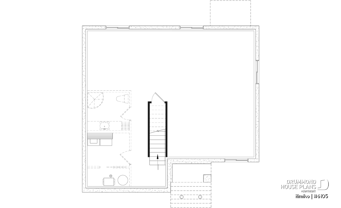 Unfinished basement - Economical 2 to 4 bedroom country farmhouse bungalow, open space, finished daylight basement (optional $) - Kimiko