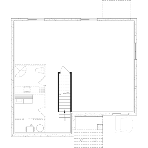 Unfinished basement - Economical 2 to 4 bedroom country farmhouse bungalow, open space, finished daylight basement (optional $) - Kimiko