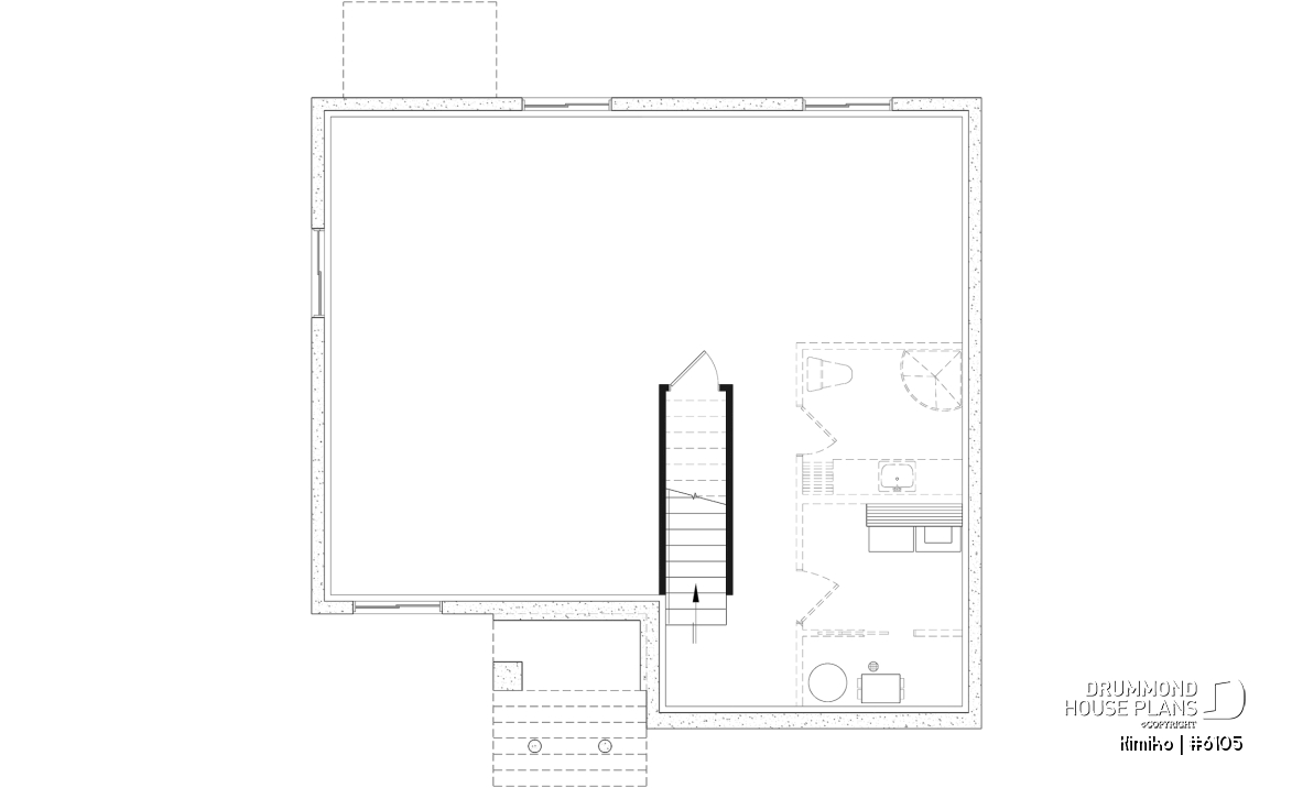Unfinished basement - Economical 2 to 4 bedroom country farmhouse bungalow, open space, finished daylight basement (optional $) - Kimiko
