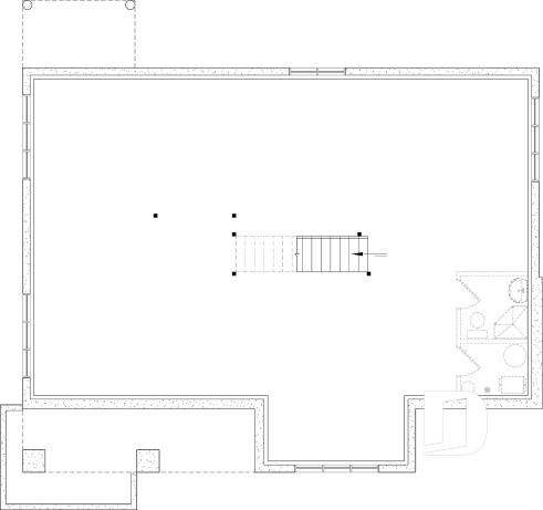 Unfinished basement - Country ranch house plan with 3 bedrooms on main floor and up to 2 more beds on finished basement (optional $) - Charlotte