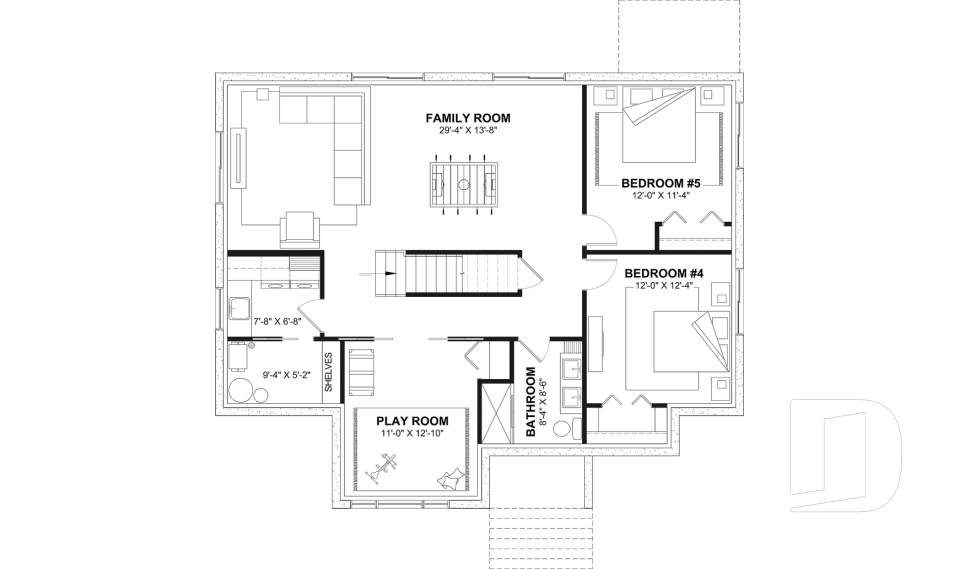 Finished basement (Optional $) -  - Hudson 2