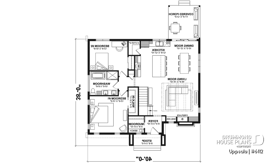 1st level - Scandinavian style home, 2 to 4 beds, optional finished basement ($), fireplace, pantry, sheltered terrace - Uppsala