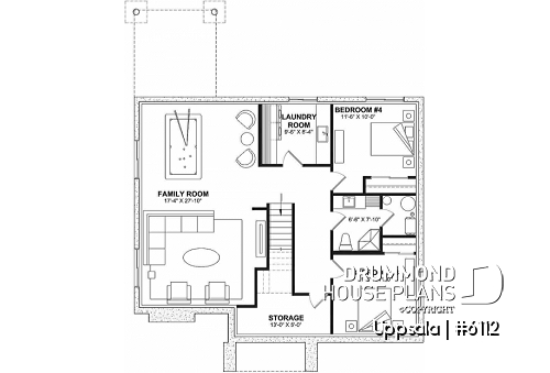 Finished basement - Scandinavian style home, 2 to 4 beds, optional finished basement ($), fireplace, pantry, sheltered terrace - Uppsala