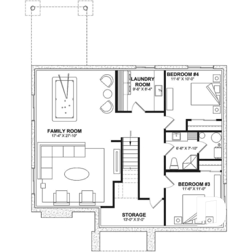 Finished basement (Optional $) - Scandinavian style home, 2 to 4 beds, optional finished basement ($), fireplace, pantry, sheltered terrace - Uppsala