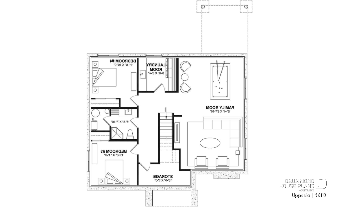 Finished basement (Optional $) - Scandinavian style home, 2 to 4 beds, optional finished basement ($), fireplace, pantry, sheltered terrace - Uppsala