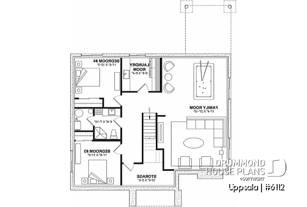 Finished basement (Optional $) - Scandinavian style home, 2 to 4 beds, optional finished basement ($), fireplace, pantry, sheltered terrace - Uppsala