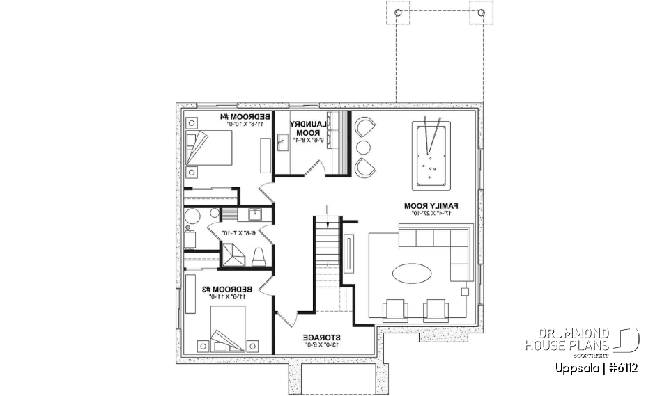 Finished basement (Optional $) - Scandinavian style home, 2 to 4 beds, optional finished basement ($), fireplace, pantry, sheltered terrace - Uppsala