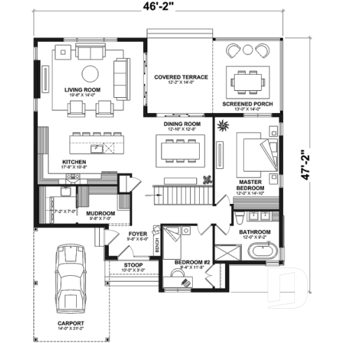 1st level - Modern Scandinavian house with great open living concept, large sheltered terrace, 2 bedrooms - Alta