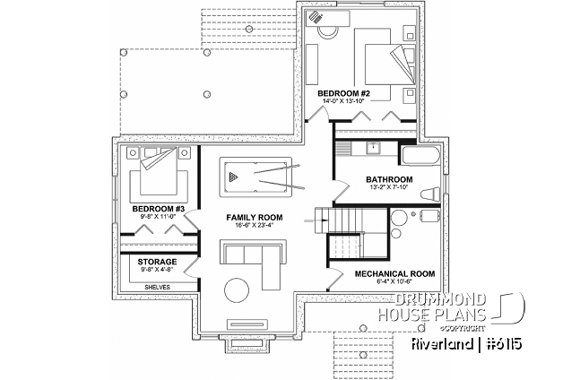 Finished basement - Cozy 3 bedroom country home with front and rear covered porch, finished basement - Riverland