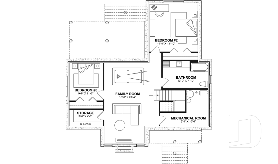 Finished basement (Optional $) -  - Riverland