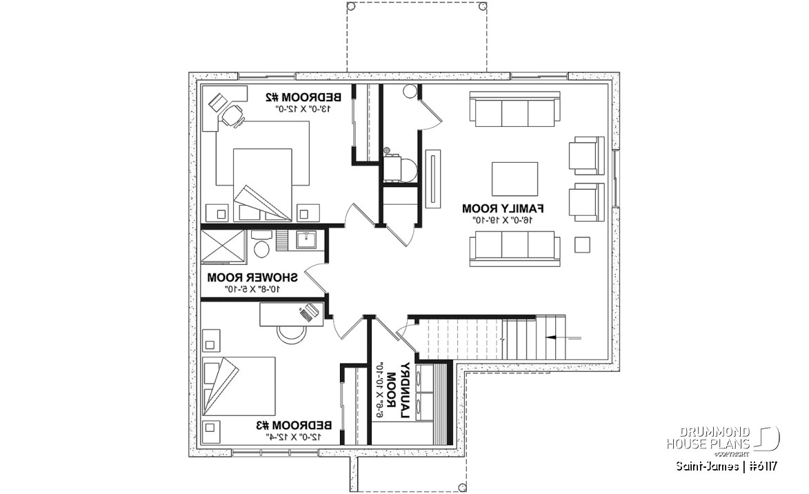 Finished basement (Optional $) - Elegant bungalow with central fireplace, large island, and up to 4 flexible bedrooms - Saint-James