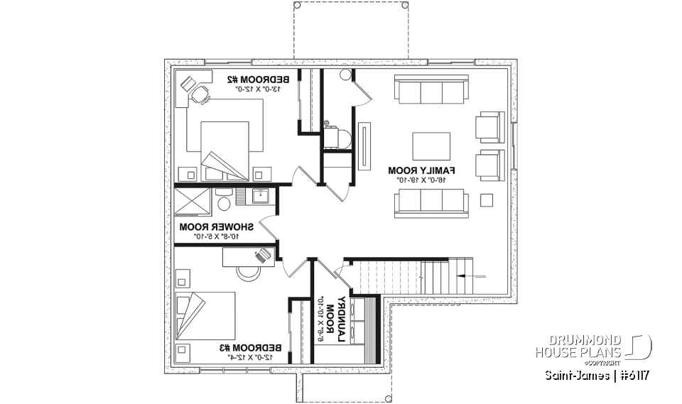 Finished basement (Optional $) - Elegant bungalow with central fireplace, large island, and up to 4 flexible bedrooms - Saint-James