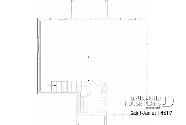 Unfinished basement - Compact 3 bedroom modern farmhouse with office, 2 family rooms - Saint-James