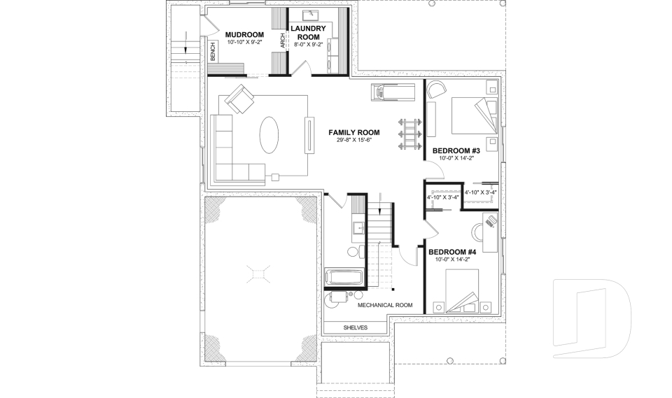 Finished basement (Optional $) -  - Oakvale