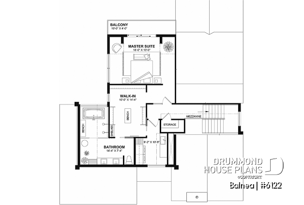 2nd level - Scandinavian style house plan, superb kitchen with pantry & back kitchen, large master suite w/private balcony - Balnea