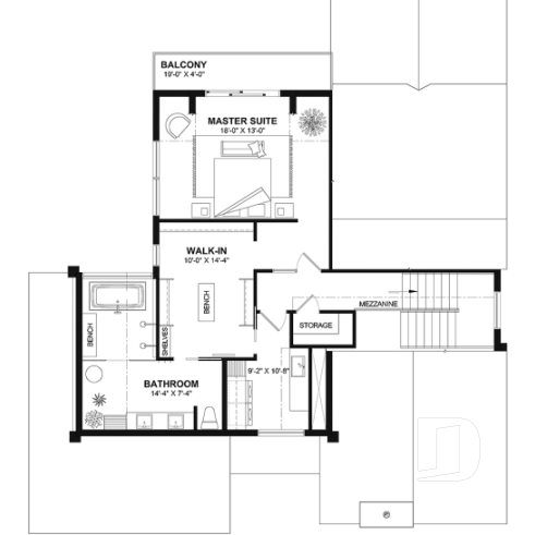 2nd level - Modern Scandinavian Home Design – Sunroom, Fireplace, Luxurious Primary Suite & Optional Finished Basement - Balnea