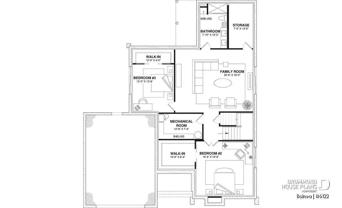 Finished basement (Optional $) - Modern Scandinavian Home Design – Sunroom, Fireplace, Luxurious Primary Suite &amp; Optional Finished Basement - Balnea