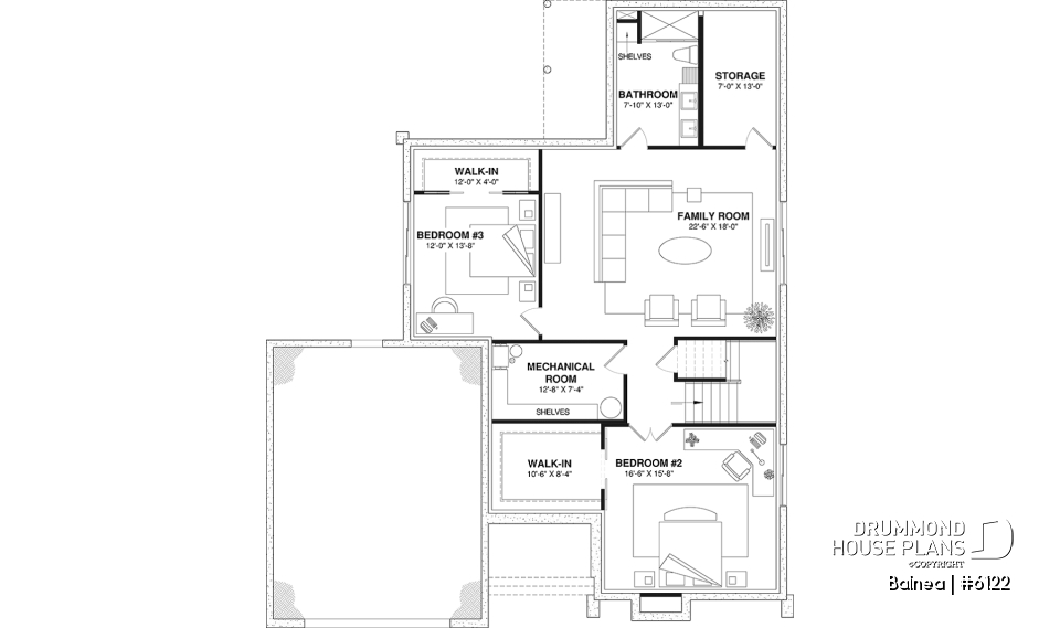 Finished basement (Optional $) - Modern Scandinavian Home Design – Sunroom, Fireplace, Luxurious Primary Suite &amp; Optional Finished Basement - Balnea
