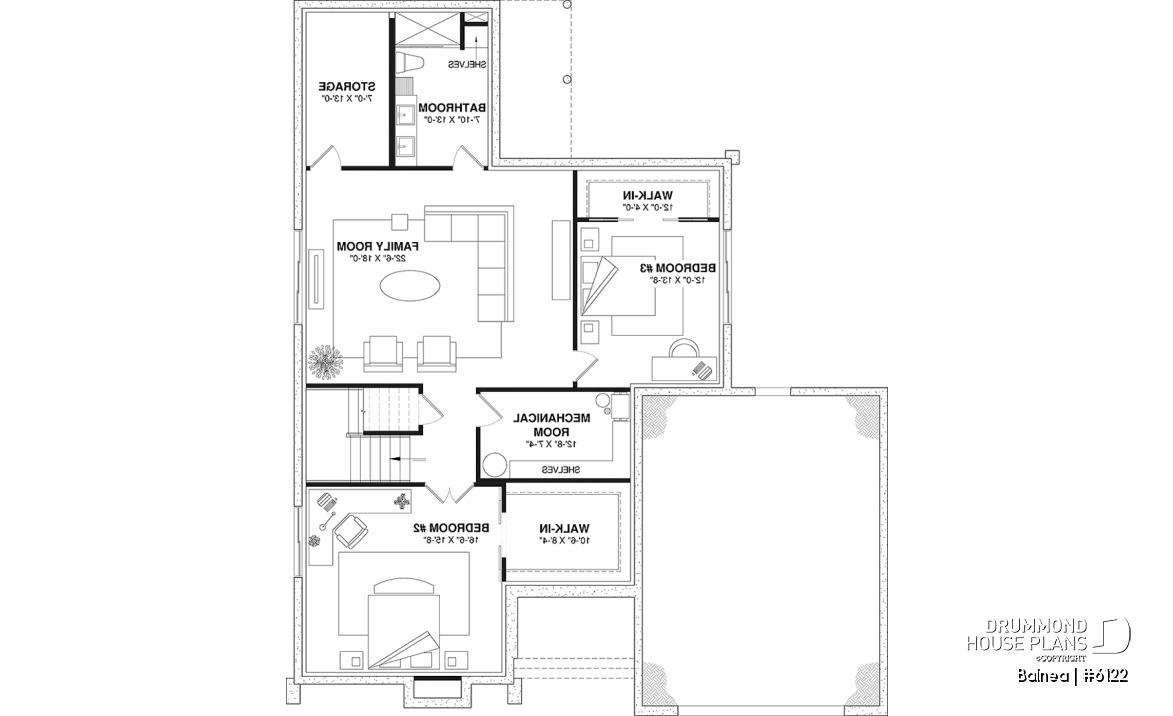 Finished basement (Optional $) - Modern Scandinavian Home Design – Sunroom, Fireplace, Luxurious Primary Suite &amp; Optional Finished Basement - Balnea